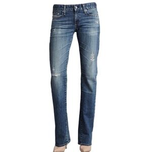 Sz24 Adriano Goldschmied AG Tomboy boyfriend fit Distressed Medium Wash in VGUC